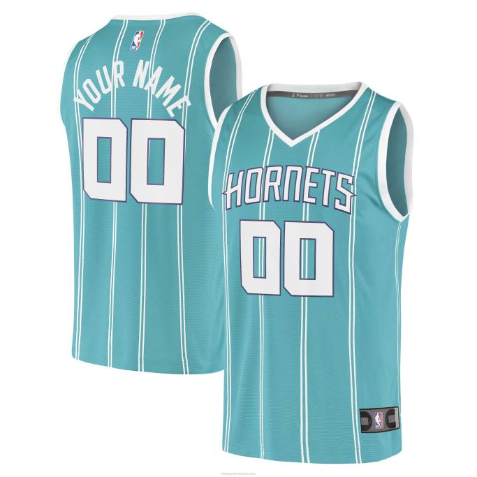 NBA 0F6D1064 Charlotte hornets verde azulado 2020 fast break replica camiseta personalizada