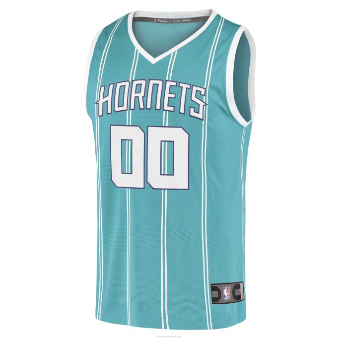 NBA 0F6D1064 Charlotte hornets verde azulado 2020 fast break replica camiseta personalizada