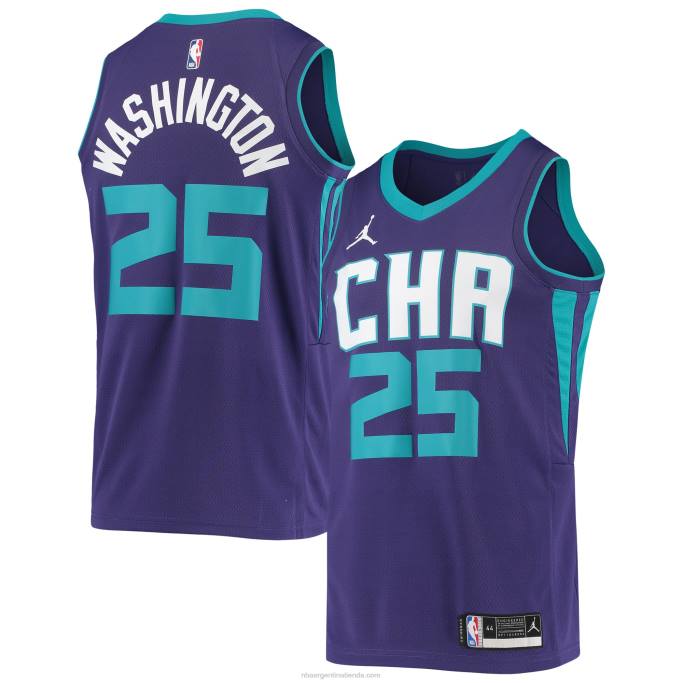 NBA 0F6D11016 charlotte hornets pj washington jr. camiseta jordan marca swingman morada