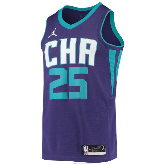 NBA 0F6D11016 charlotte hornets pj washington jr. camiseta jordan marca swingman morada