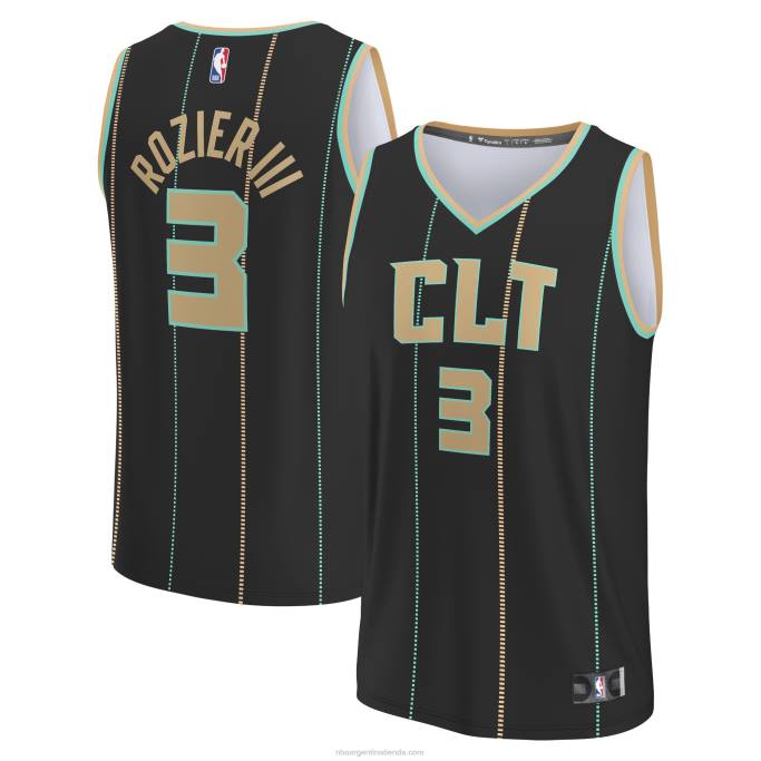 NBA 0F6D1869 charlotte hornets terry rozier negro fastbreak jersey