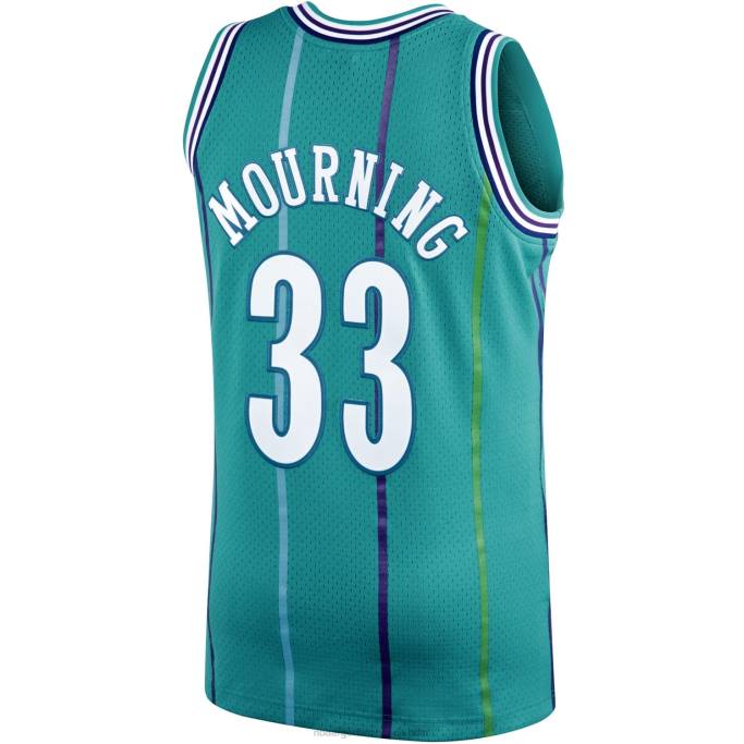 NBA 0F6D6986 charlotte hornets alonzo luto verde azulado 199hardwood classics swingman player jersey