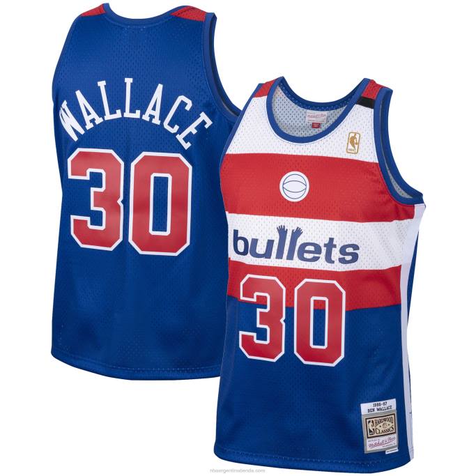 NBA 0F6D8272 balas de washington ben wallace mitchell & ness royal hardwood classics swingman jersey