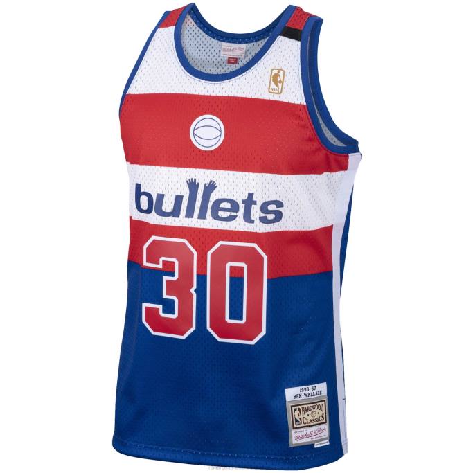 NBA 0F6D8272 balas de washington ben wallace mitchell & ness royal hardwood classics swingman jersey