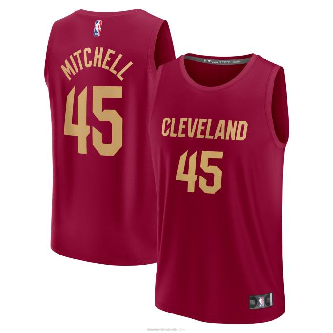 NBA 0F6D2077 cleveland cavaliers donovan mitchell vino fast break réplica jersey