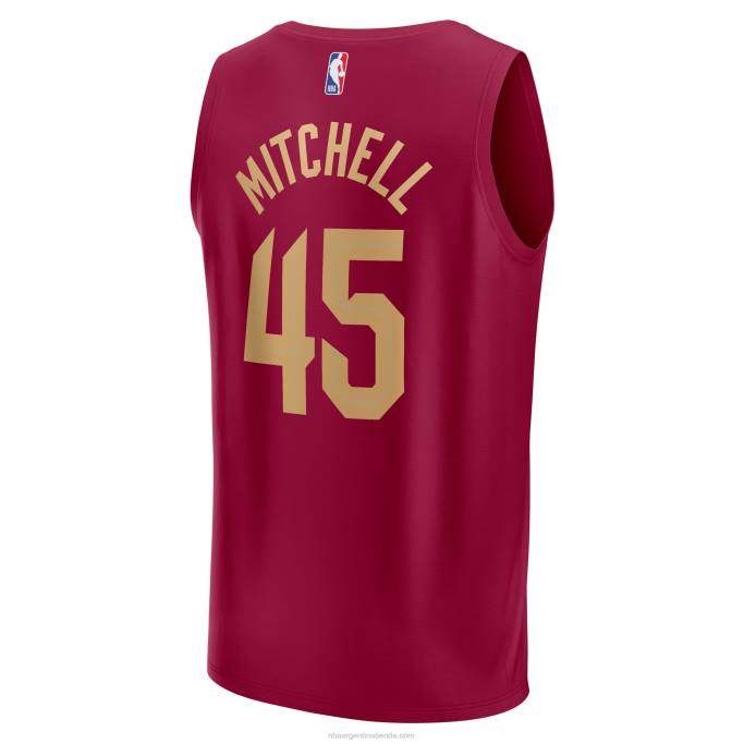 NBA 0F6D2077 cleveland cavaliers donovan mitchell vino fast break réplica jersey