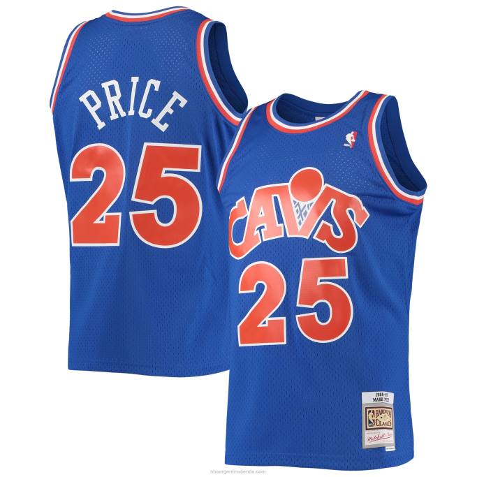 NBA 0F6D3369 camiseta cleveland cavaliers mark price mitchell & ness azul 1988-89 hardwood classics swingman