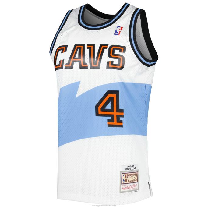 NBA 0F6D4311 mitchell & ness shawn kemp blanco cleveland cavaliers hardwood classics swingman jersey