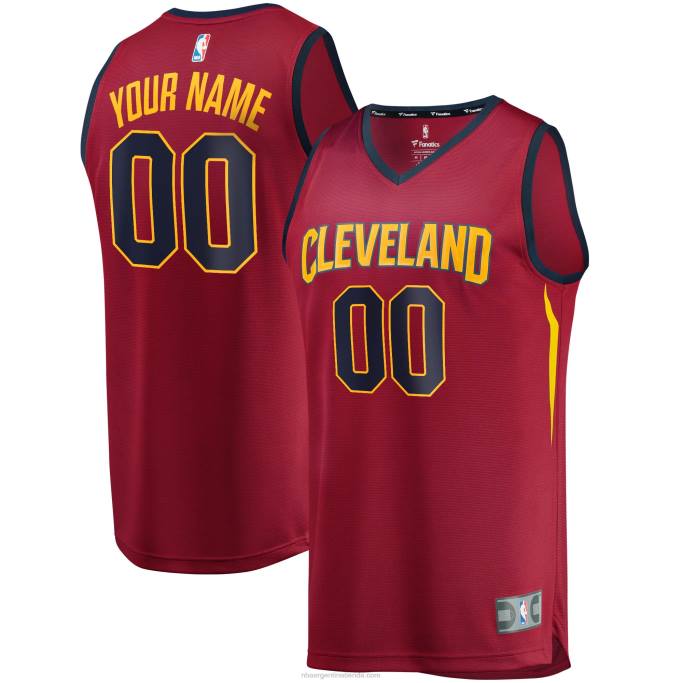 NBA 0F6D4732 camiseta cleveland cavaliers granate 2018 finales encuadernado fast break réplica personalizada