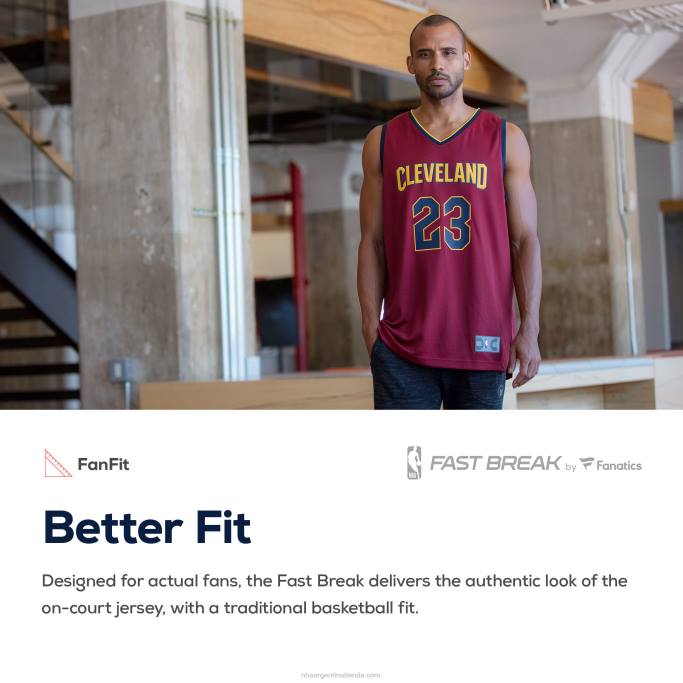 NBA 0F6D4732 camiseta cleveland cavaliers granate 2018 finales encuadernado fast break réplica personalizada