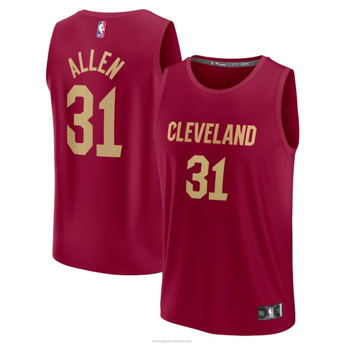 NBA 0F6D5040 cleveland cavaliers jarrett allen vino fast break réplica jersey
