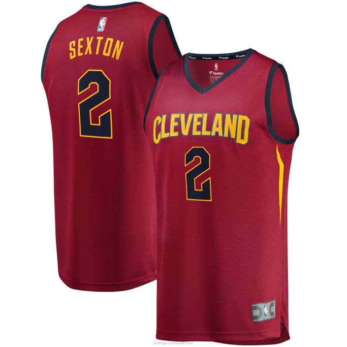NBA 0F6D6943 cleveland cavaliers collin sexton vino réplica fast break jersey