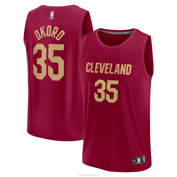 NBA 0F6D7497 cleveland cavaliers isaac okoro vino fast break replica jersey