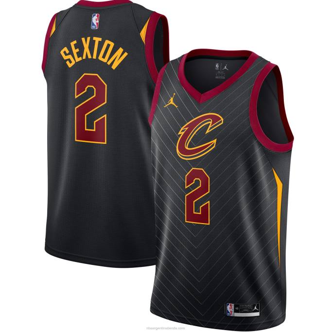 NBA 0F6D7738 cleveland cavaliers collin sexton jordan marca negro swingman jersey