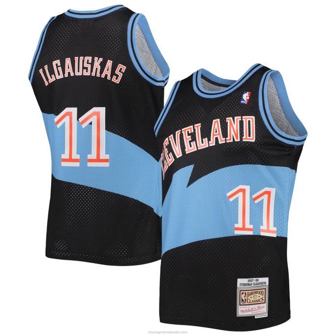 NBA 0F6D887 cleveland cavaliers zydrunas ilgauskas mitchell & ness negro hardwood classics swingman jersey