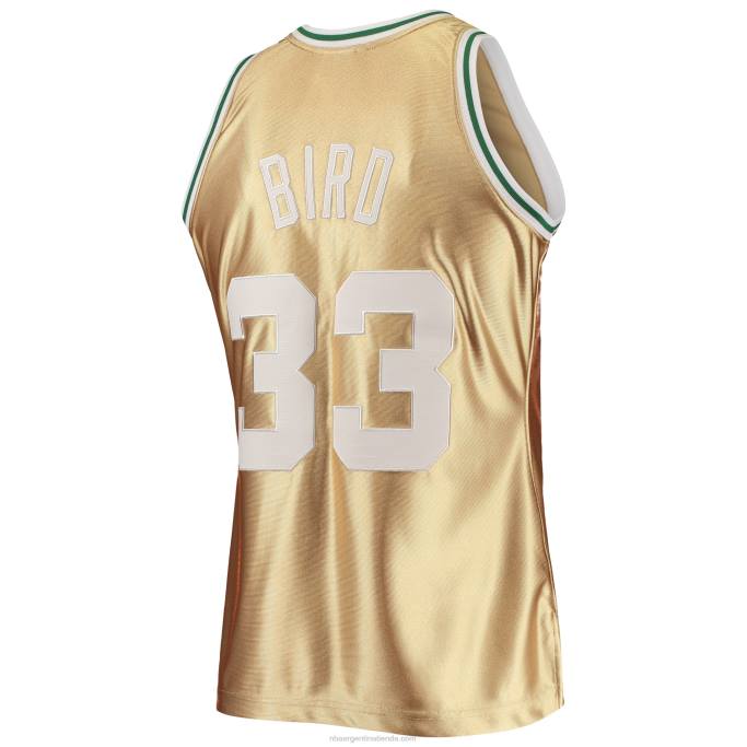 NBA 0F6D1184 boston celtics larry bird gold mitchell & ness 75th aniversario hardwood classics swingman jersey