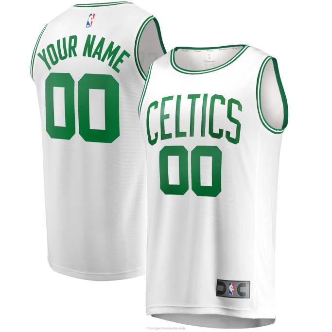 NBA 0F6D136 Boston Celtics Réplica de camiseta personalizada Fast Break blanca