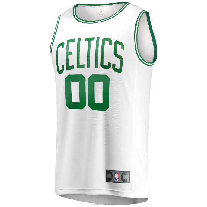 NBA 0F6D136 Boston Celtics Réplica de camiseta personalizada Fast Break blanca