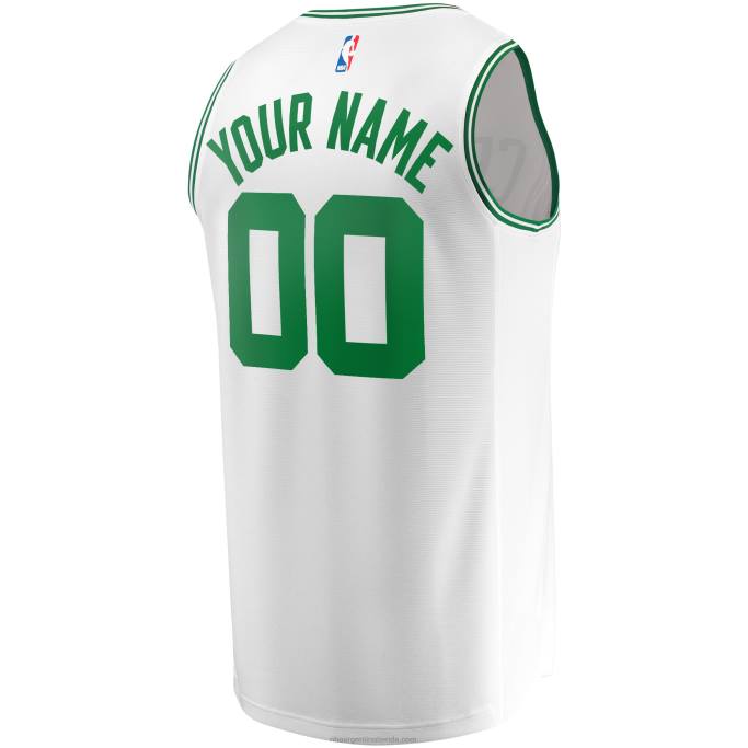 NBA 0F6D136 Boston Celtics Réplica de camiseta personalizada Fast Break blanca
