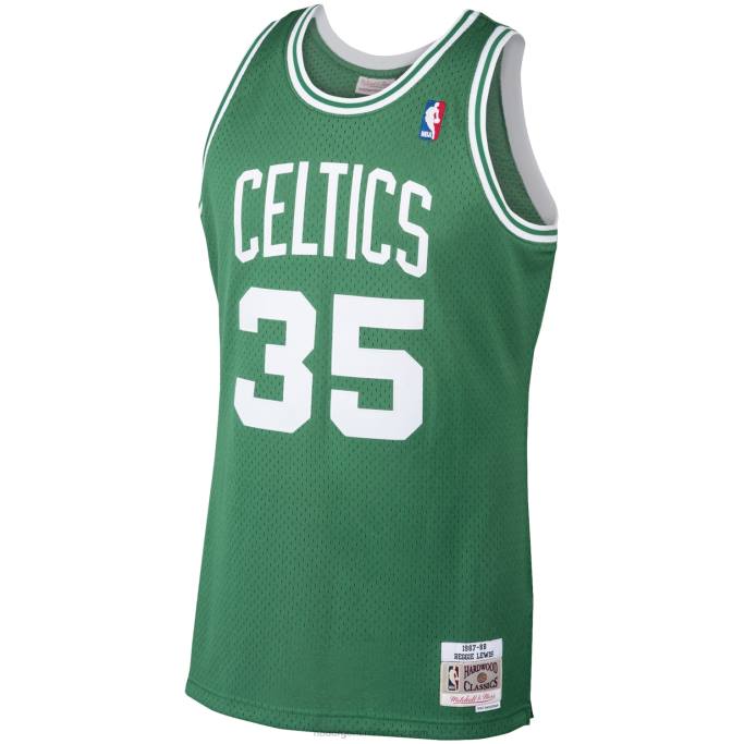 NBA 0F6D1675 boston celtics reggie lewis mitchell & ness kelly green hardwood classics swingman player jersey