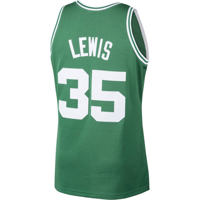 NBA 0F6D1675 boston celtics reggie lewis mitchell & ness kelly green hardwood classics swingman player jersey