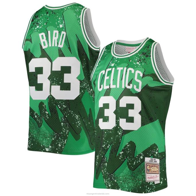 NBA 0F6D1726 boston celtics larry bird mitchell & ness kelly green hardwood classics hyper hoops swingman jersey