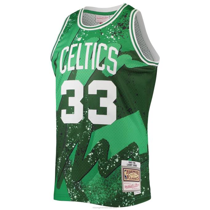NBA 0F6D1726 boston celtics larry bird mitchell & ness kelly green hardwood classics hyper hoops swingman jersey