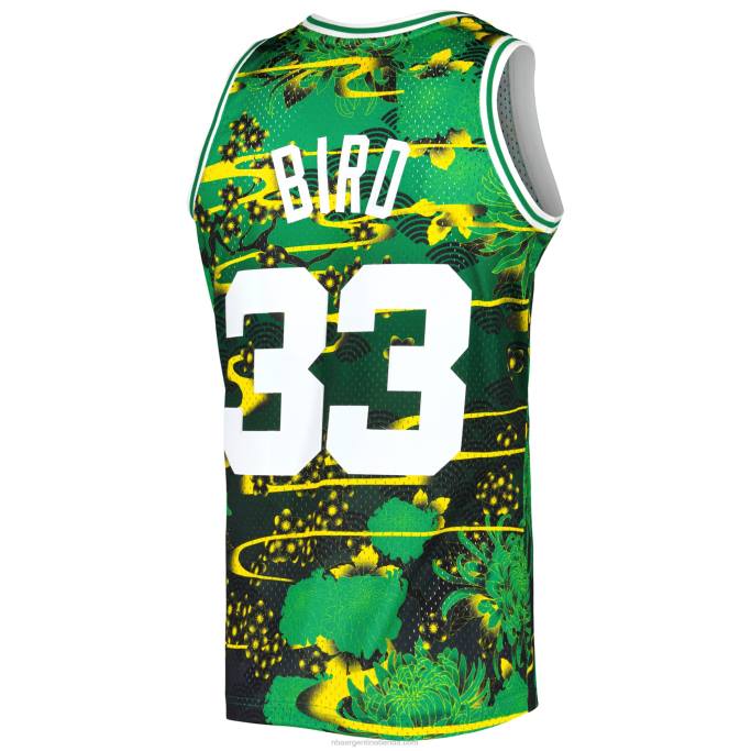 NBA 0F6D223 boston celtics larry bird kelly green hardwood classics año nuevo lunar swingman jersey