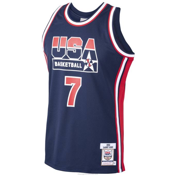 NBA 0F6D2556 EE. UU. Baloncesto Larry Bird Mitchell & Ness Navy Home 1992 Dream Team Camiseta auténtica