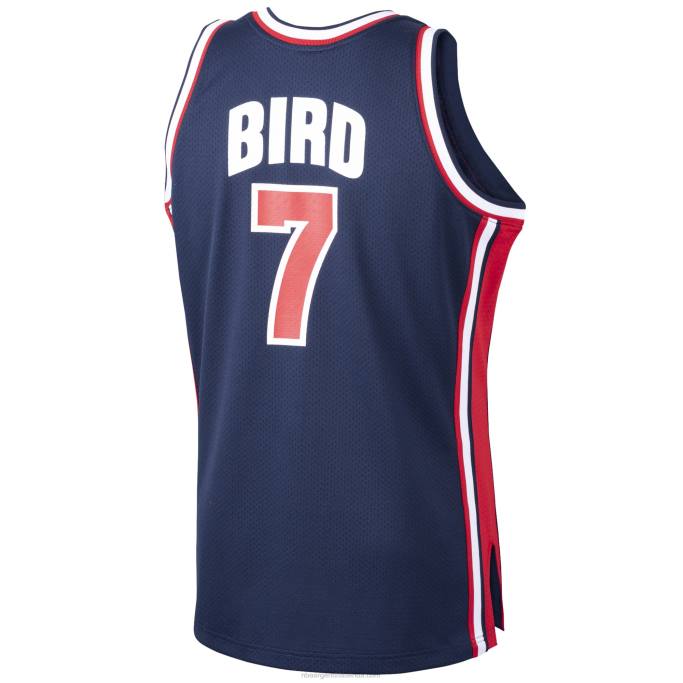NBA 0F6D2556 EE. UU. Baloncesto Larry Bird Mitchell & Ness Navy Home 1992 Dream Team Camiseta auténtica