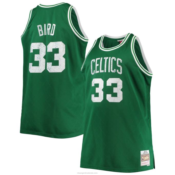 NBA 0F6D2919 boston celtics larry bird kelly green grande y alto 75 aniversario diamante swingman jersey