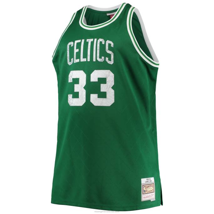 NBA 0F6D2919 boston celtics larry bird kelly green grande y alto 75 aniversario diamante swingman jersey