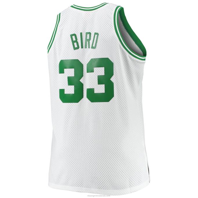 NBA 0F6D293 boston celtics larry bird mitchell & ness blanco grande y alto clásico de madera dura swingman jersey