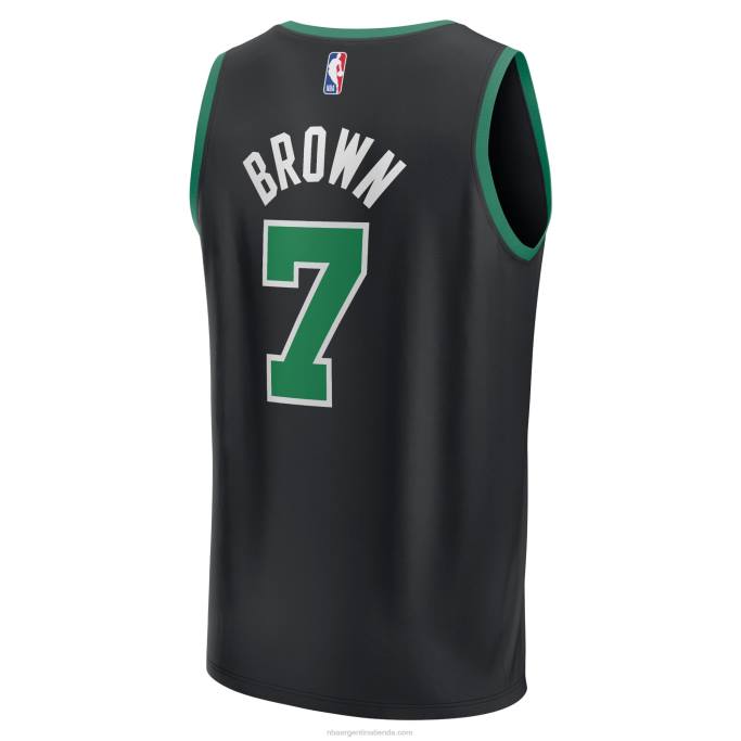 NBA 0F6D3470 camiseta réplica de los boston celtics jaylen marrón negro fast break