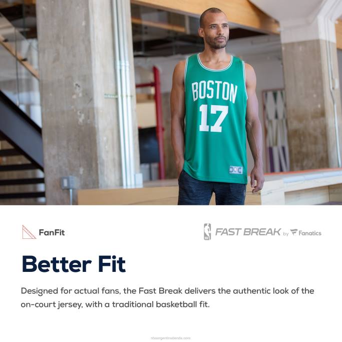 NBA 0F6D41 réplica personalizada de la camiseta de los boston celtics kelly green fast break