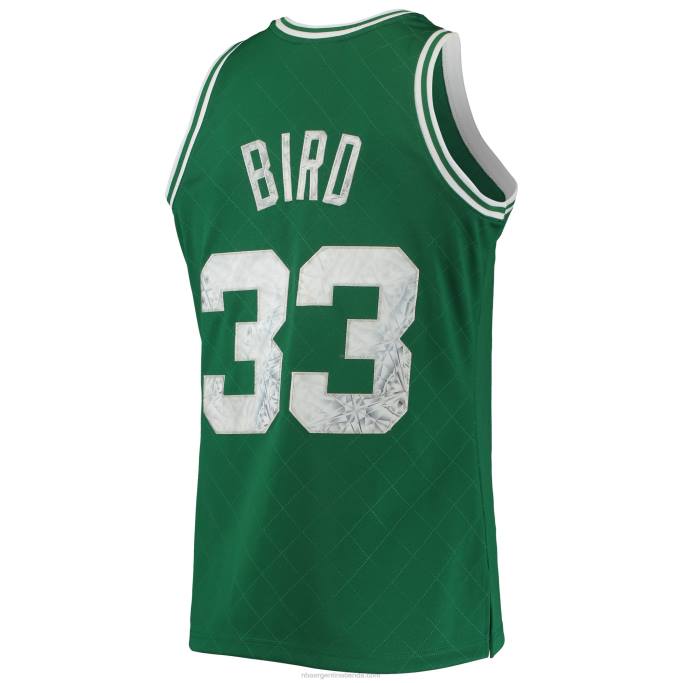 NBA 0F6D5611 boston celtics larry bird kelly green hardwood classics 75th aniversario diamante swingman jersey