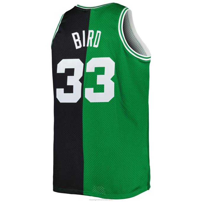 NBA 0F6D8459 boston celtics larry bird kelly verde / negro grande y alto de madera dura clásico split swingman jersey