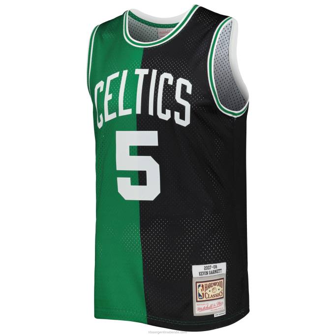 NBA 0F6D976 boston celtics kevin garnett negro / kelly verde hardwood classics split swingman jersey