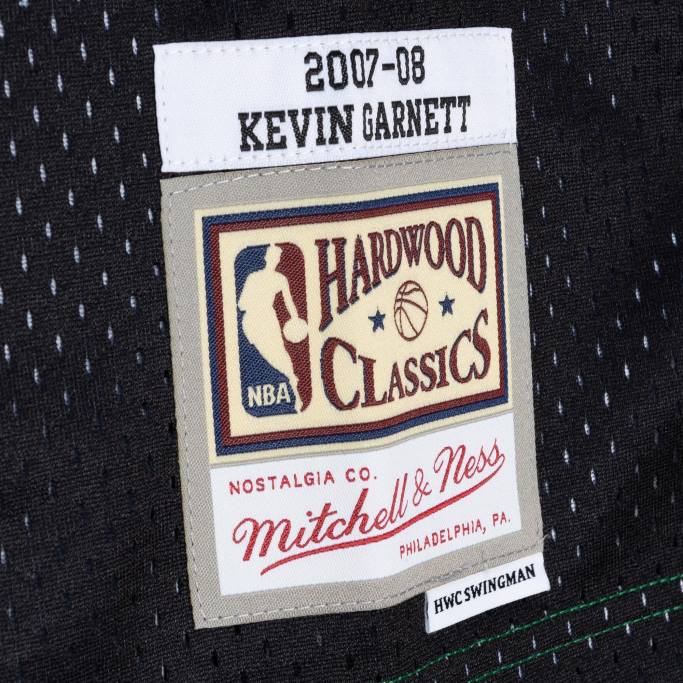 NBA 0F6D976 boston celtics kevin garnett negro / kelly verde hardwood classics split swingman jersey