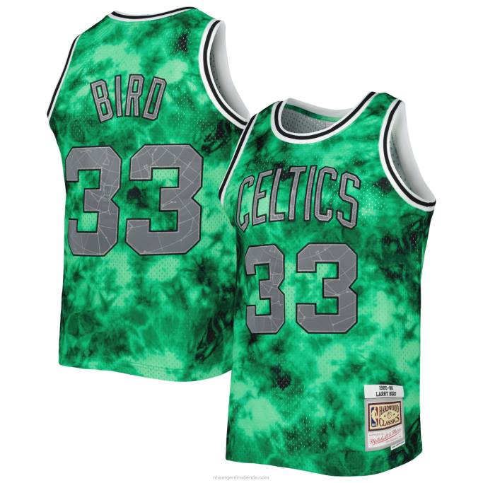 NBA 0F6D977 boston celtics larry bird mitchell & ness kelly verde galaxia swingman jersey