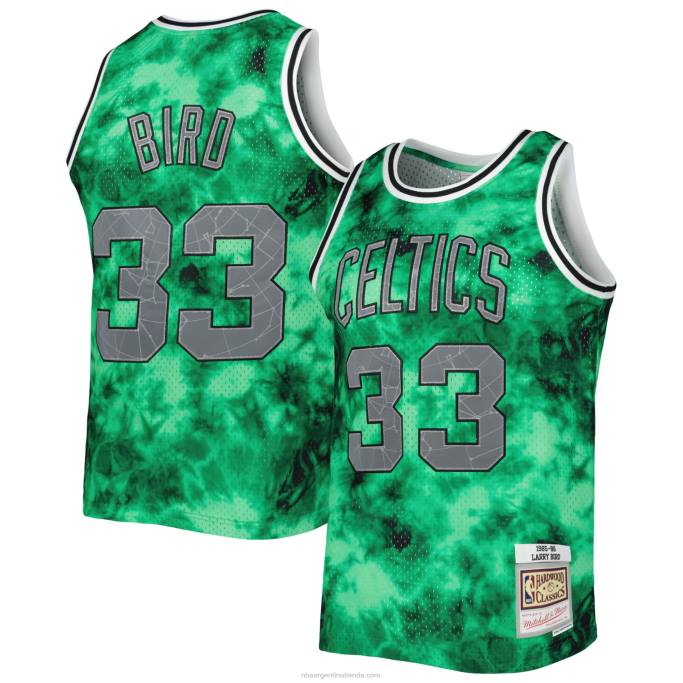 NBA 0F6D977 boston celtics larry bird mitchell & ness kelly verde galaxia swingman jersey