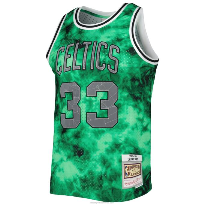 NBA 0F6D977 boston celtics larry bird mitchell & ness kelly verde galaxia swingman jersey