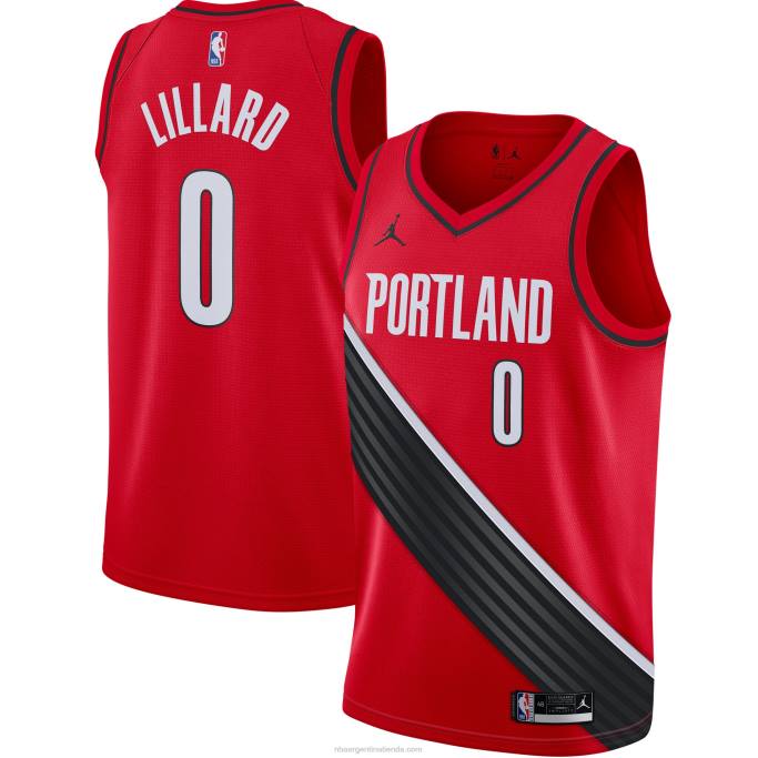 NBA 0F6D123 portland trail blazers damian lillard jordan marca rojo swingman jersey