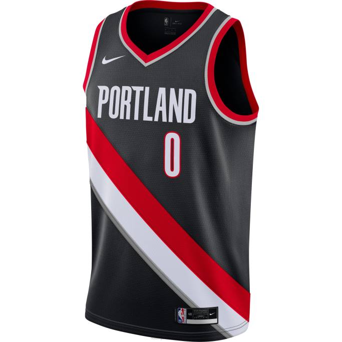 NBA 0F6D1711 camiseta portland trail blazers damian lillard nike swingman negro