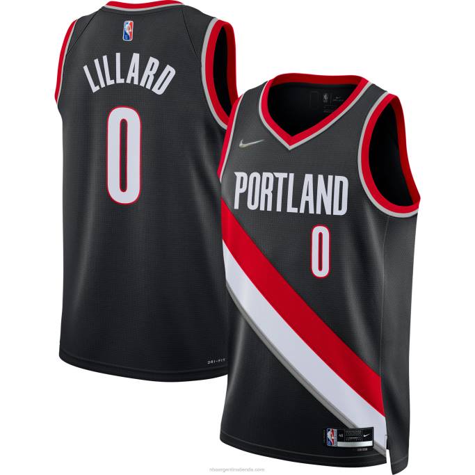 NBA 0F6D1732 portland trail blazers damian lillard nike negro diamante swingman jersey