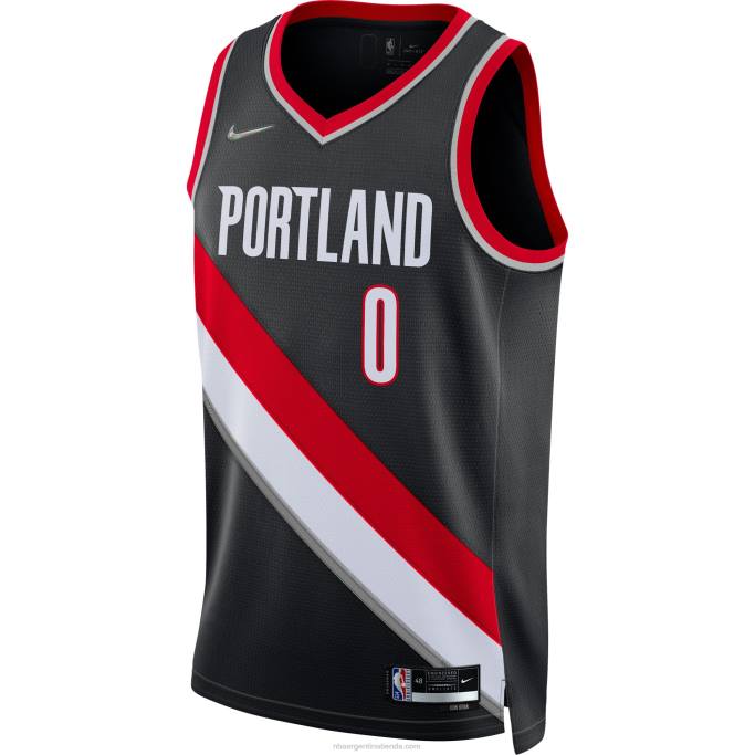 NBA 0F6D1732 portland trail blazers damian lillard nike negro diamante swingman jersey