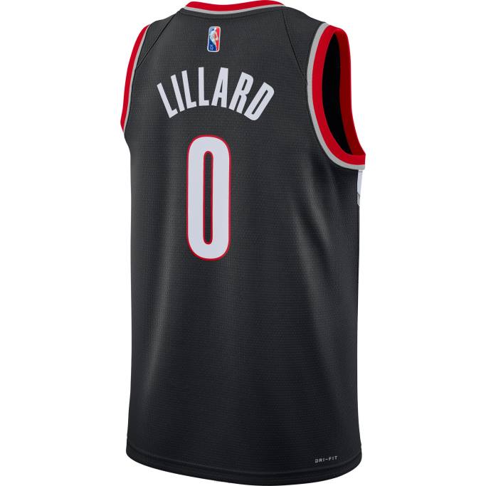 NBA 0F6D1732 portland trail blazers damian lillard nike negro diamante swingman jersey