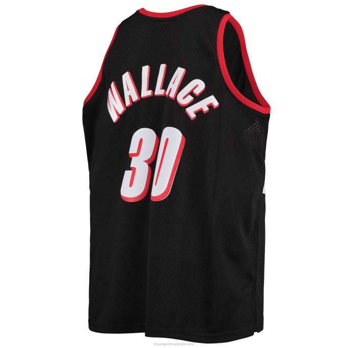 NBA 0F6D2031 portland trail blazers rasheed wallace negro grande y alto hardwood classics swingman jersey