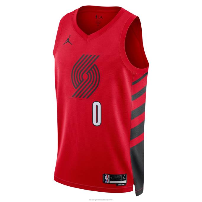 NBA 0F6D205 portland trail blazers damian lillard jordan marca rojo swingman jersey