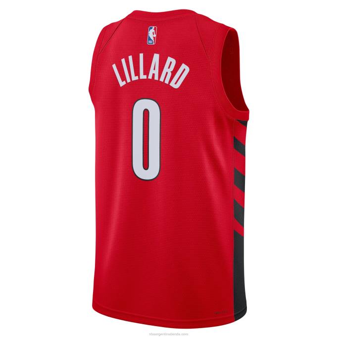 NBA 0F6D205 portland trail blazers damian lillard jordan marca rojo swingman jersey